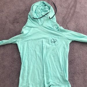Little blue Ivory Ella Anchor Hooded Shirt